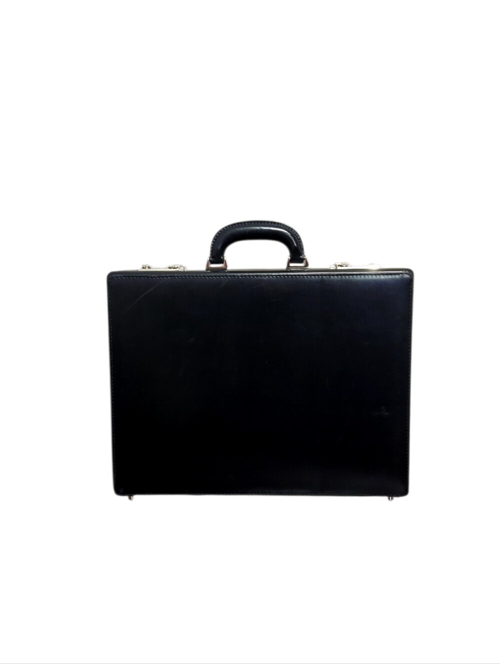 Cole Haan Black Leather Classic Hardshell Attache Briefcase Gently Loved